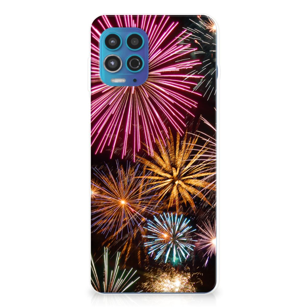 Motorola Moto G100 Silicone Back Cover Vuurwerk