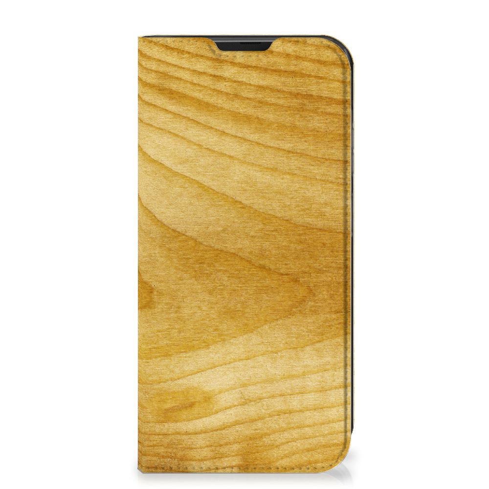 Samsung Galaxy Xcover 6 Pro Book Wallet Case Licht Hout