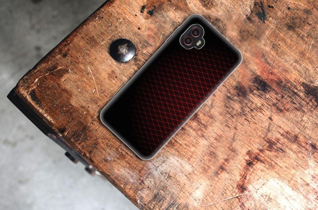 Samsung Galaxy Xcover 6 Pro TPU bumper Geruit Rood B2C Telecom