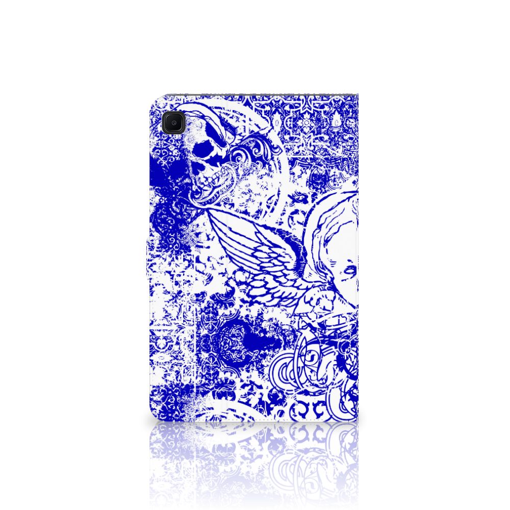 Tablettasje Samsung Galaxy Tab S6 Lite | S6 Lite (2022) Angel Skull Blauw