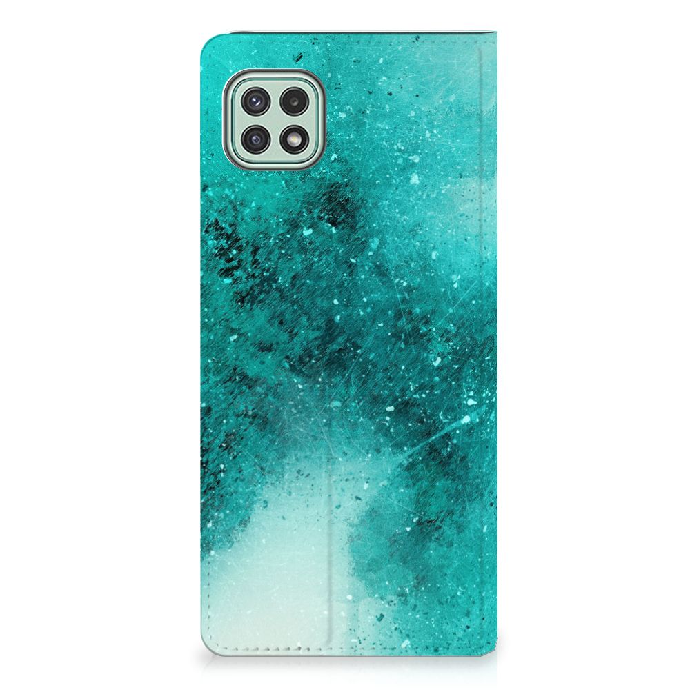 Bookcase Samsung Galaxy A22 5G Painting Blue - B2C Telecom