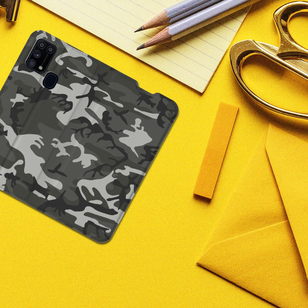 Samsung Galaxy M31 Hoesje met Magneet Army Light - B2C Telecom