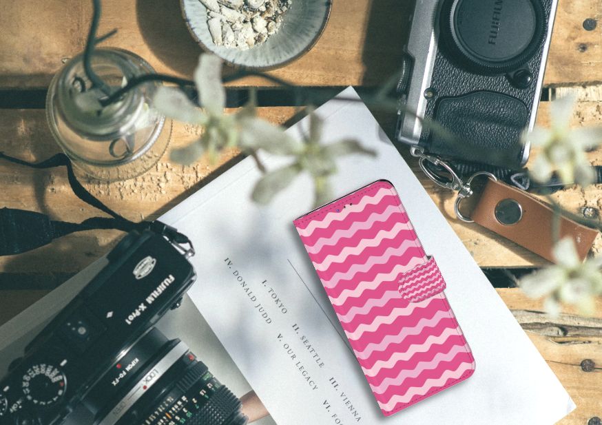 Samsung Galaxy A20s Telefoon Hoesje Waves Pink