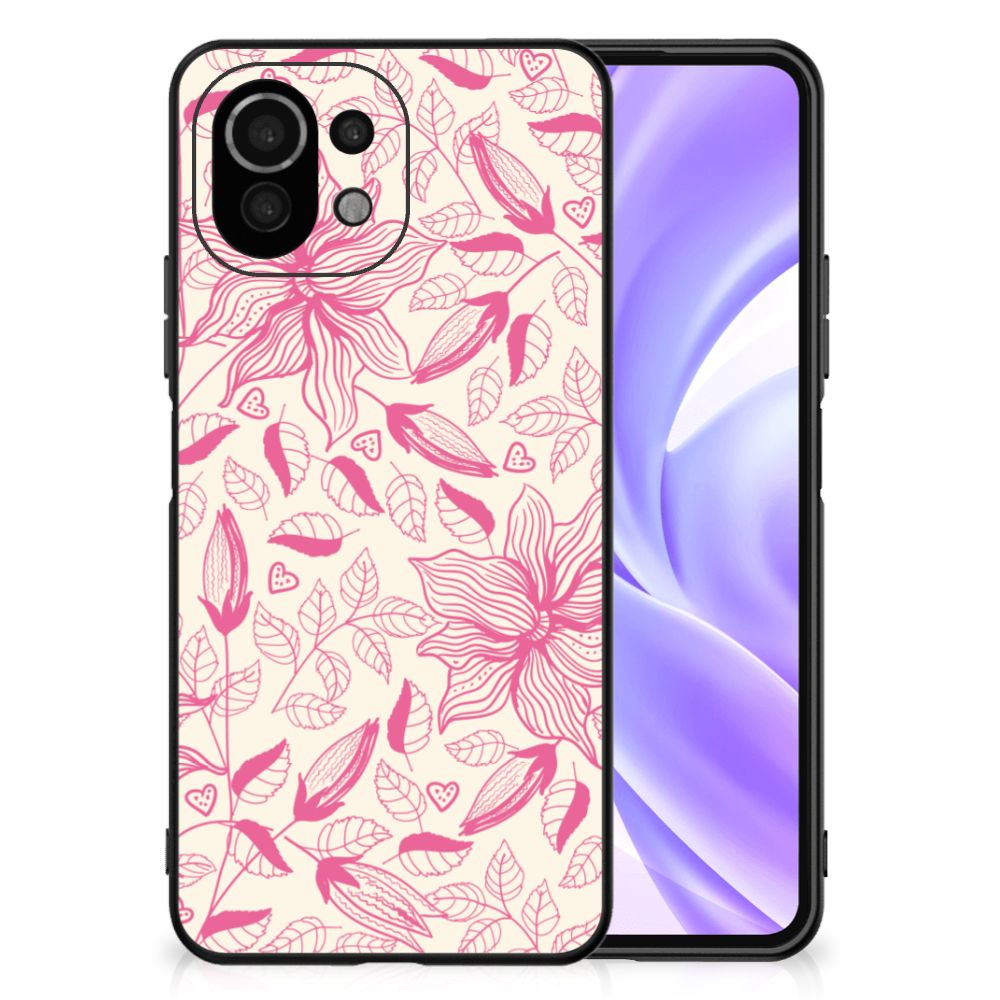 Xiaomi 11 Lite 5G NE | Mi 11 Lite Bloemen Hoesje Pink Flowers