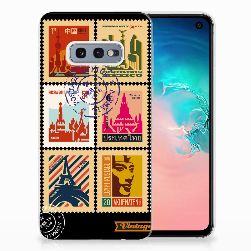 Samsung Galaxy S10e Siliconen Back Cover Postzegels
