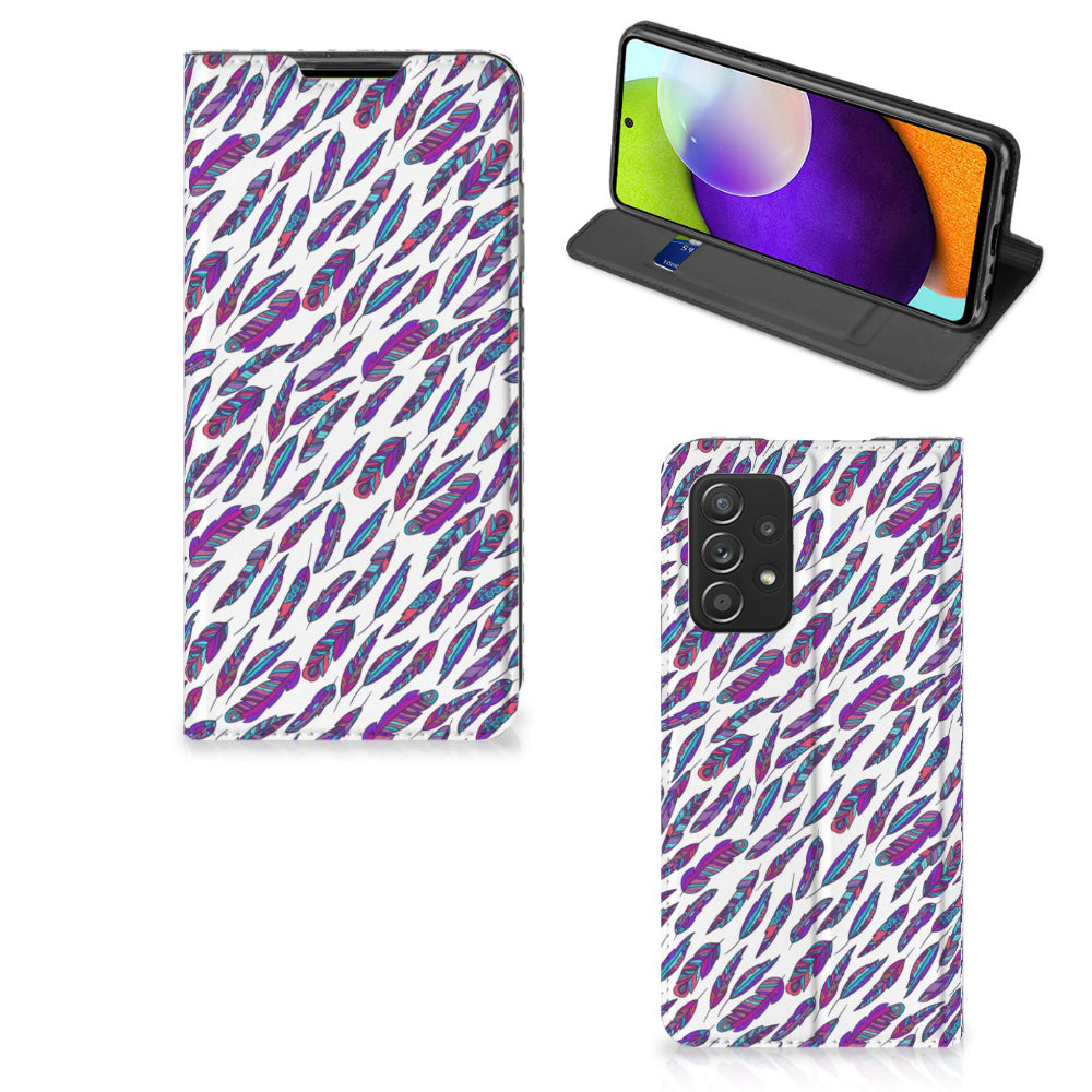 Samsung Galaxy A52 Hoesje met Magneet Feathers Color