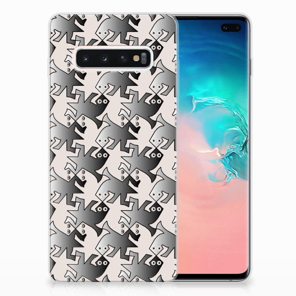 Samsung Galaxy S10 Plus TPU Hoesje Salamander Grey