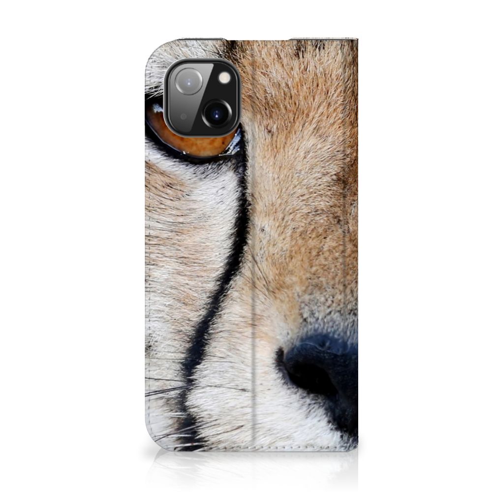 Apple iPhone 14 Plus Hoesje maken Cheetah met close-up van een jachtluipaard gezicht.