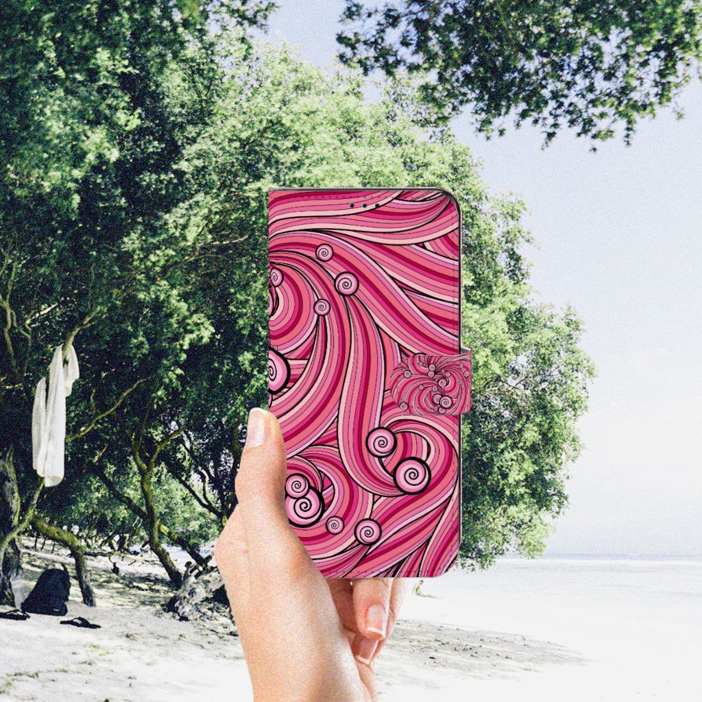 Motorola Edge 30 Pro Hoesje Swirl Pink