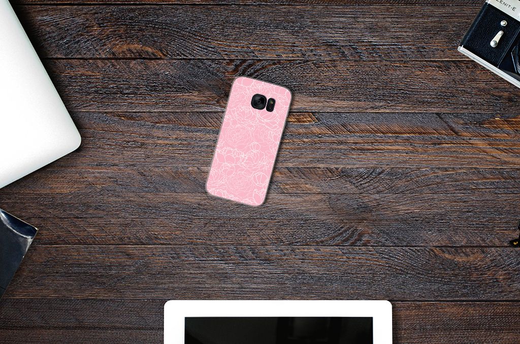 Samsung Galaxy S7 TPU Case White Flowers