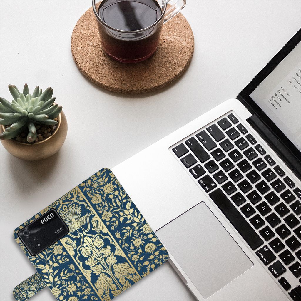 Xiaomi Poco X4 Pro 5G Hoesje Beige Flowers