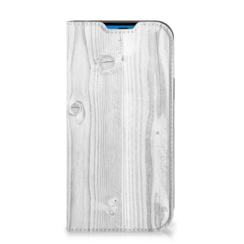 iPhone 14 Pro Book Wallet Case White Wood - B2C Telecom