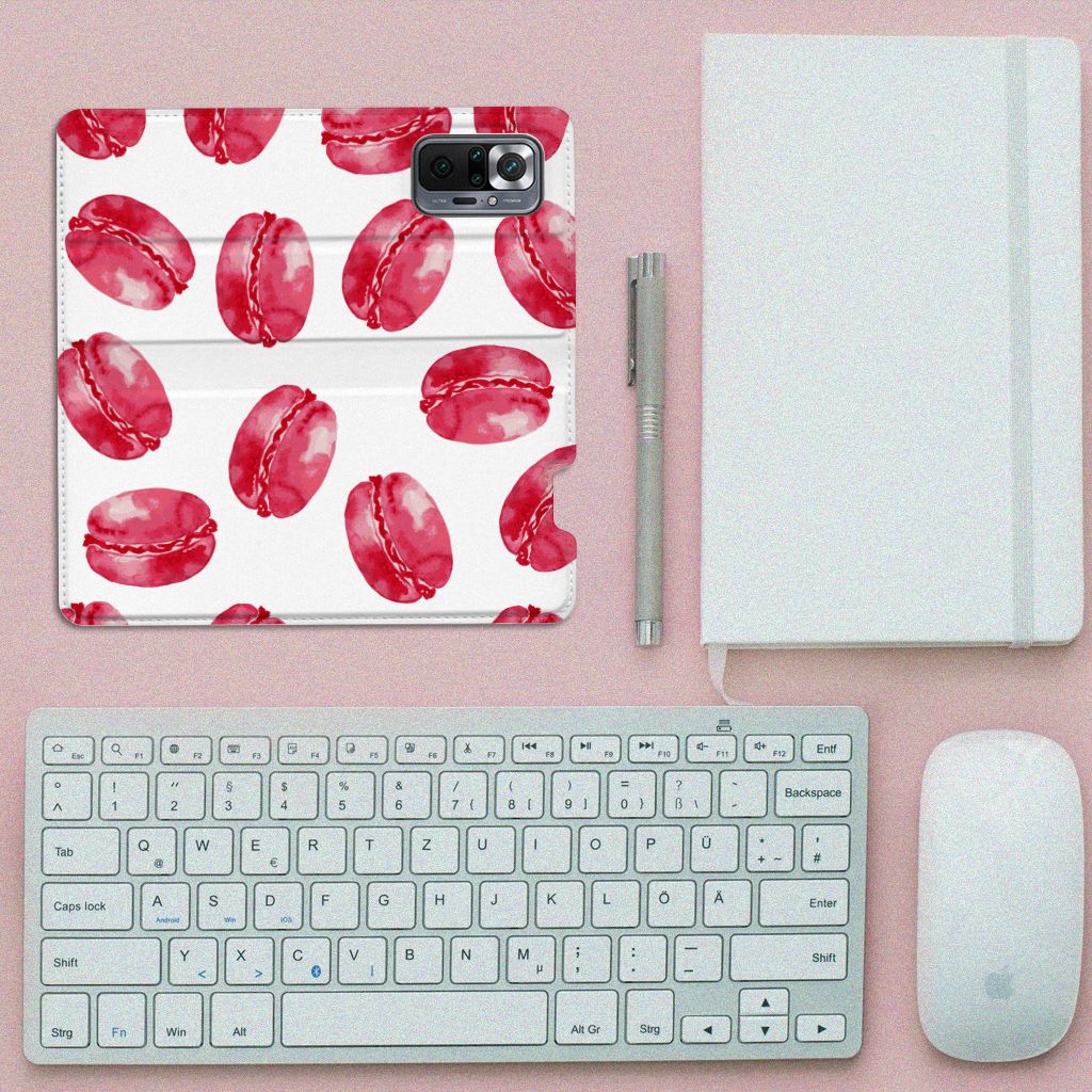 Xiaomi Redmi Note 10 Pro Flip Style Cover Pink Macarons - B2C Telecom