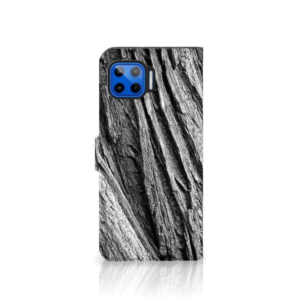 Book Style Case Motorola Moto G 5G Plus Boomschors Grijs