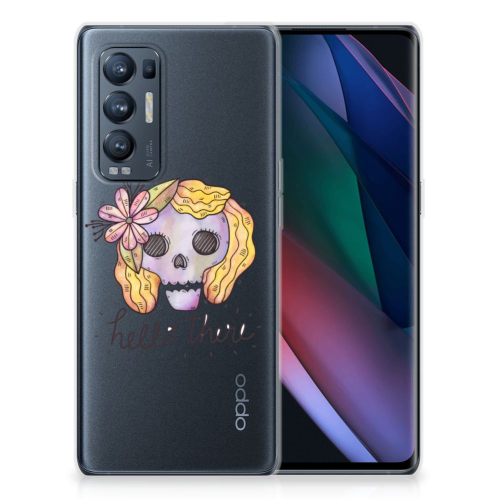 Silicone Back Case OPPO Find X3 Neo Boho Skull B2C Telecom