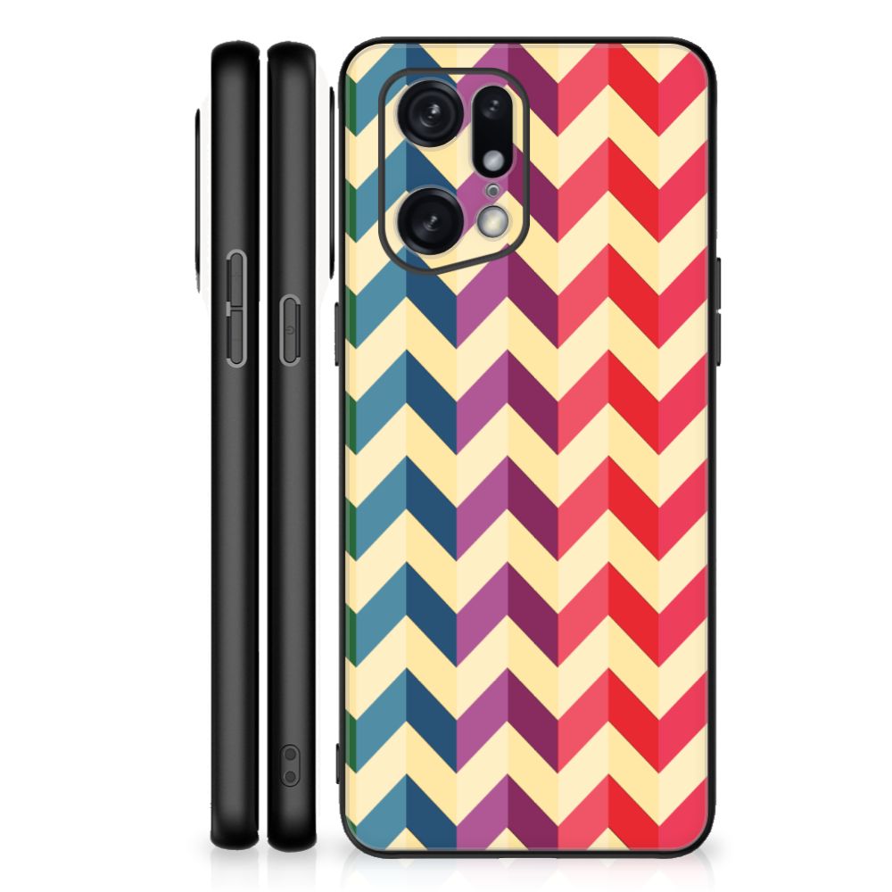 OPPO Find X5 Pro Back Case Zigzag Multi Color B2C Telecom