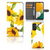 Hoesje voor Samsung Galaxy A14 4G Zonnebloemen met zonnig design en ruimte voor pasjes.