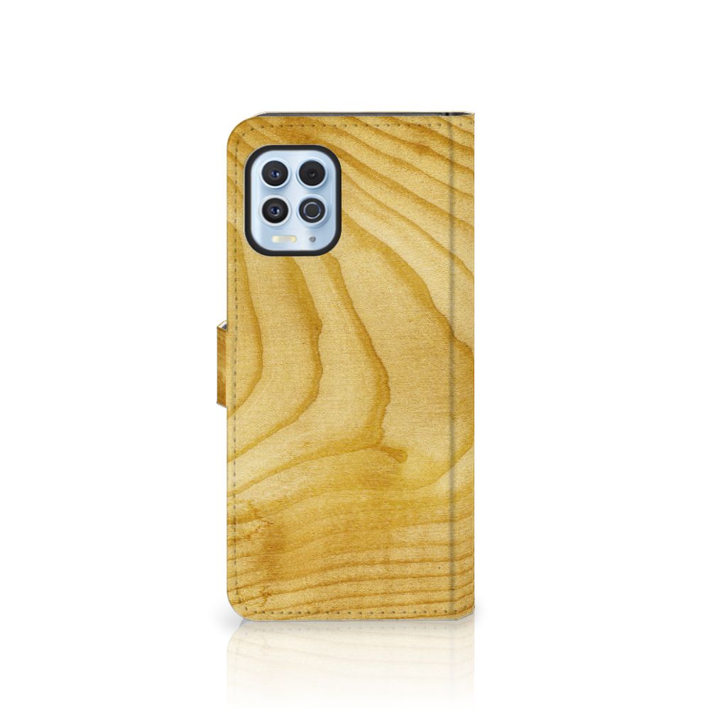 Motorola Moto G100 Book Style Case Licht Hout