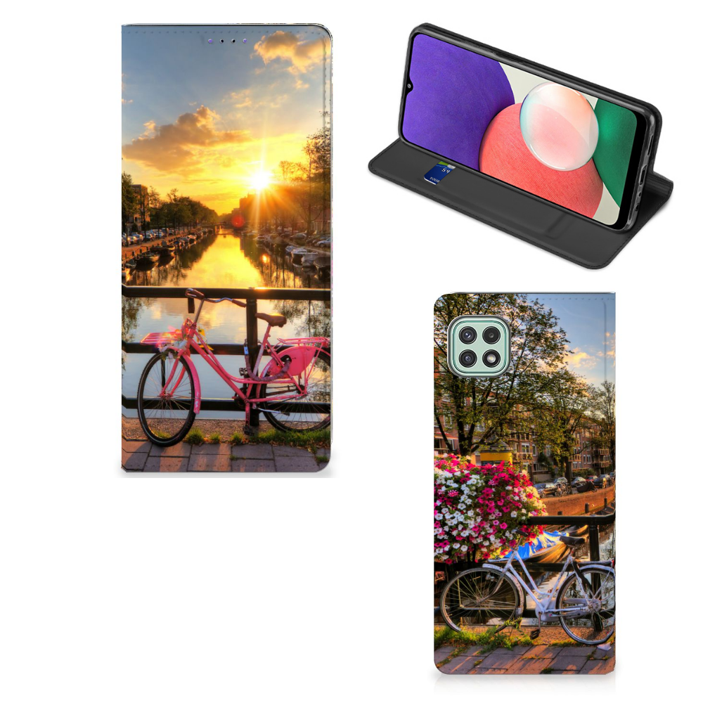 Samsung Galaxy A22 5G Book Cover Amsterdamse Grachten - B2C Telecom