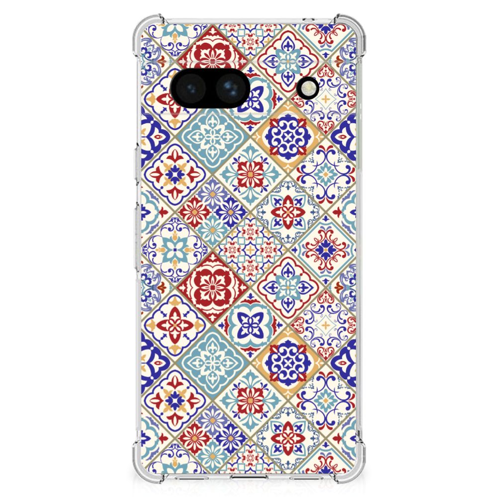 Google Pixel 7A Anti-Shock Hoesje Tiles Color