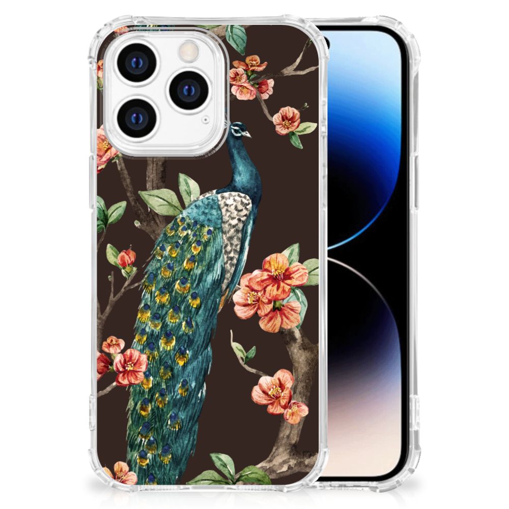iPhone 14 Pro Case Anti-shock Pauw met Bloemen B2C Telecom
