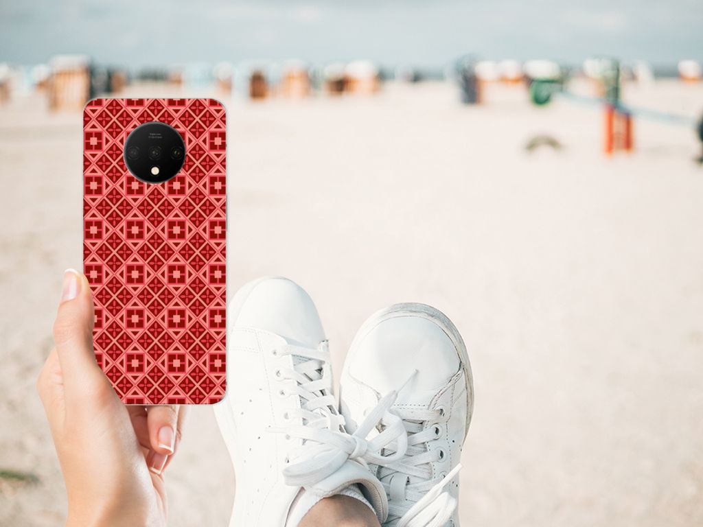 OnePlus 7T TPU bumper Batik Rood