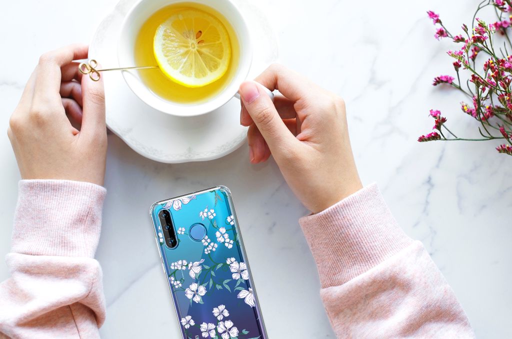 Huawei P30 Lite Uniek Case Blossom White