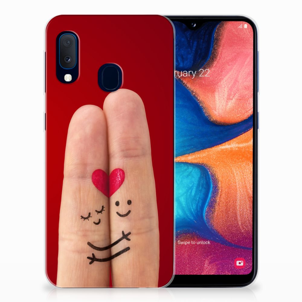 Samsung Galaxy A20e Silicone Back Cover Liefde - Origineel Romantisch Cadeau