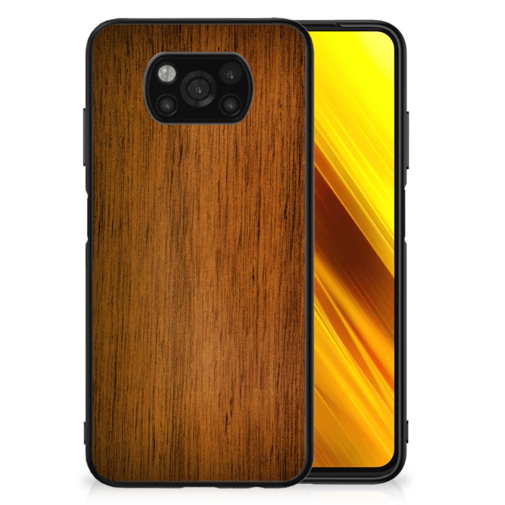 Xiaomi Poco X3 | X3 Pro Houten Print Telefoonhoesje Donker Hout