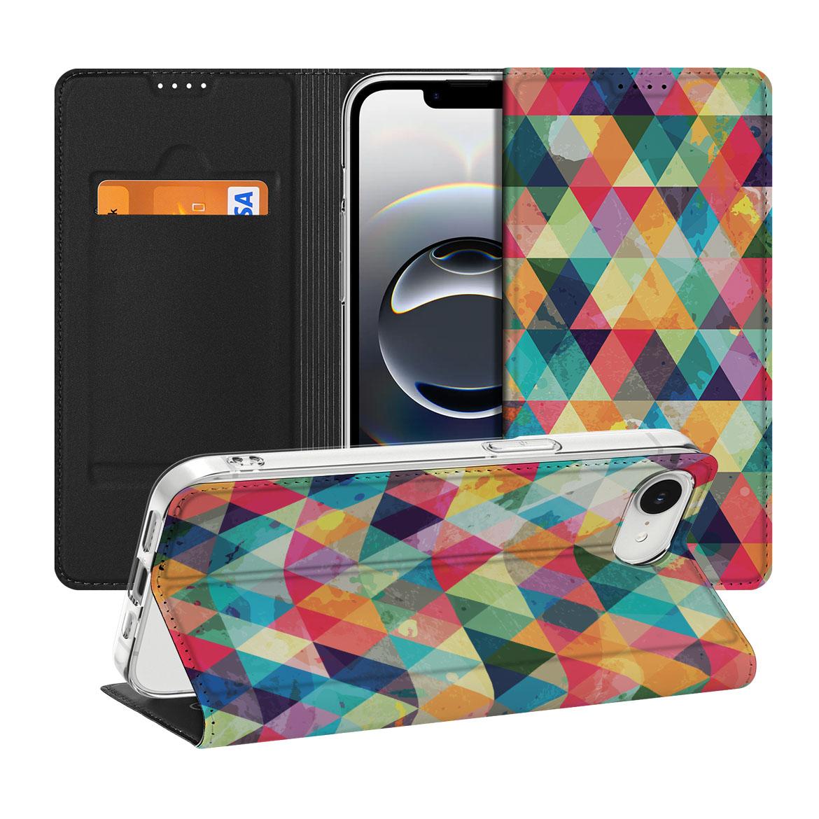 Apple iPhone 16e Hoesje met Magneet Geruit - Geruit design - Afbeelding 1