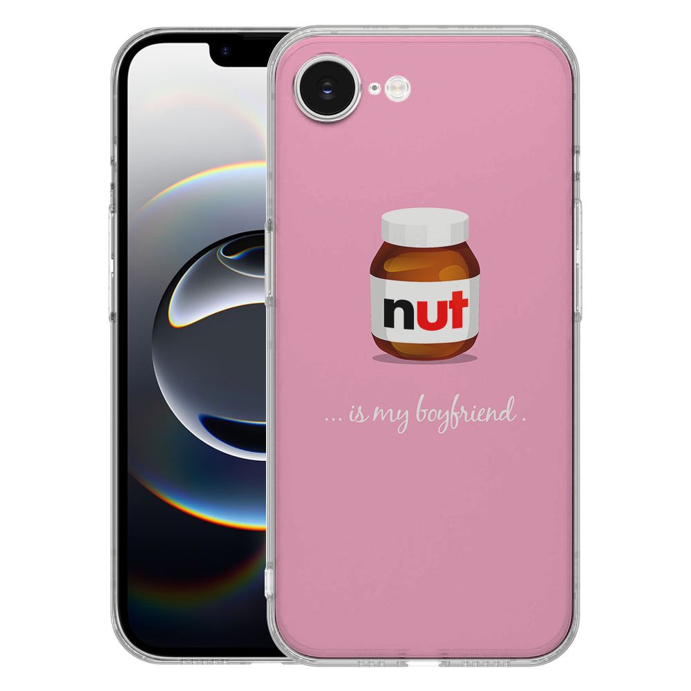 TPU Hoesje iPhone 16e - Hoesje Nut Boyfriend Backcover met schattig potje nut design.
