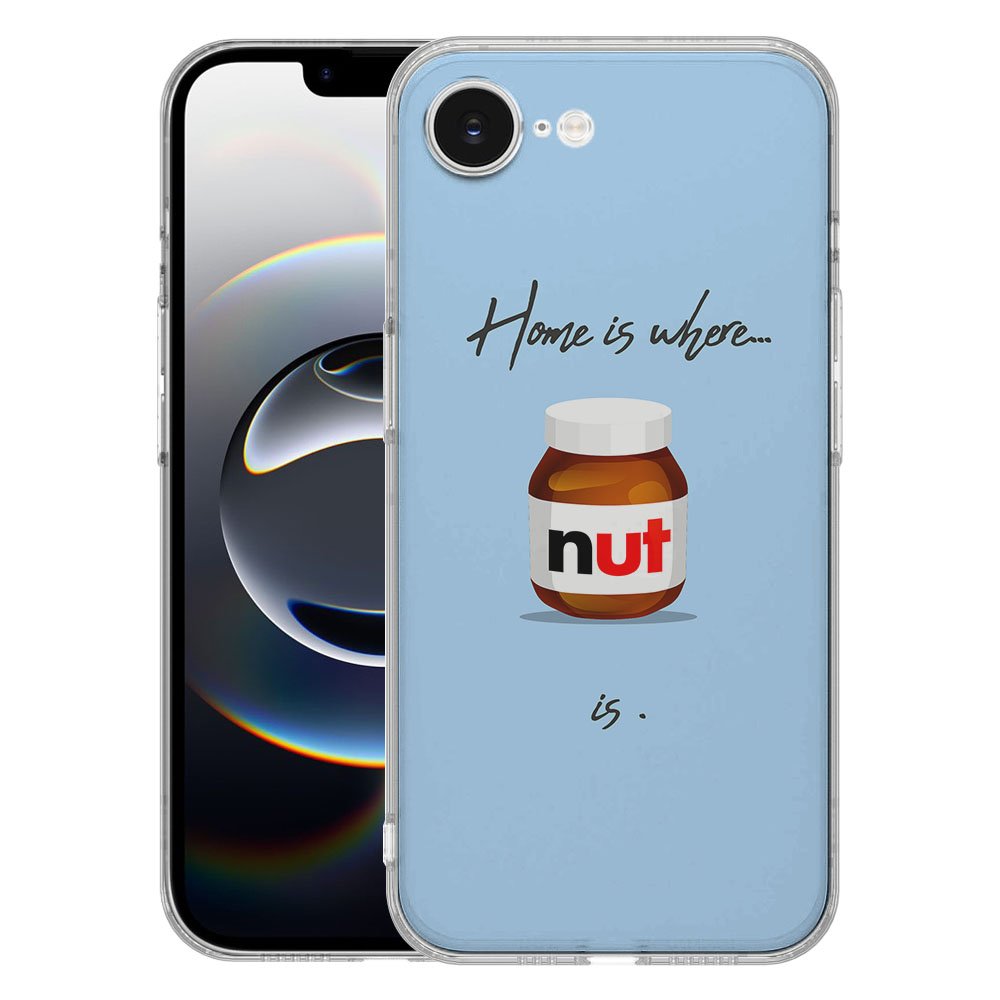 TPU Hoesje iPhone 16e - Hoesje Nut Home Backcover met schattig design en schokabsorberende bescherming.