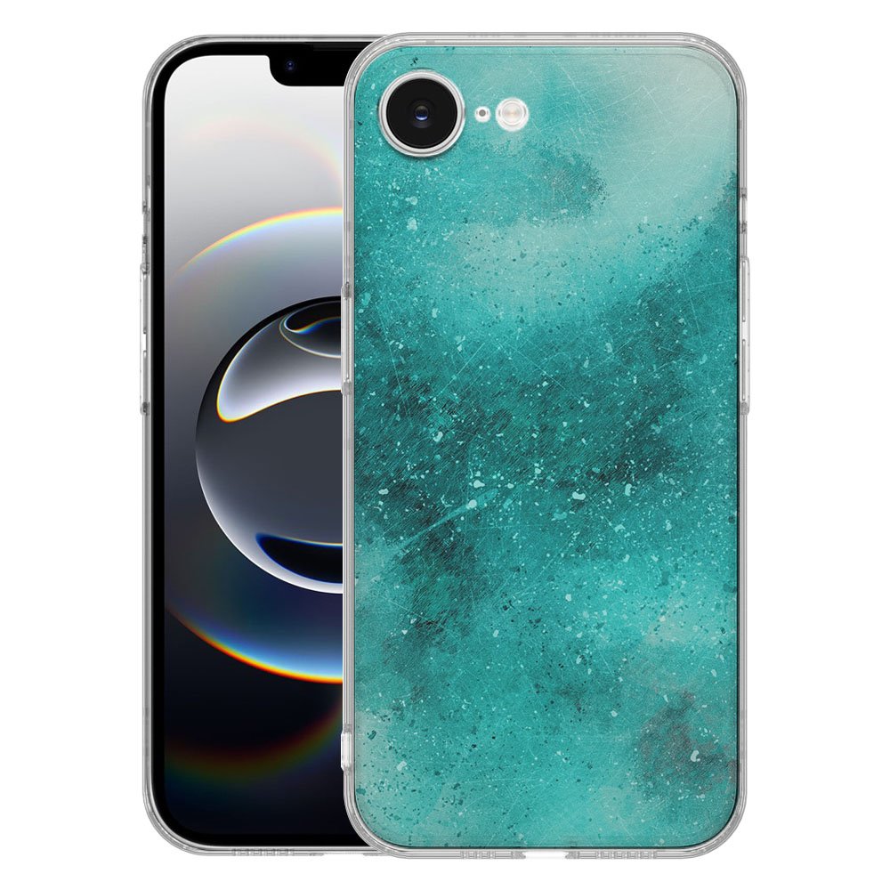 TPU Hoesje iPhone 16e - Painting Blue Backcover met uniek design en schokabsorberende bescherming.
