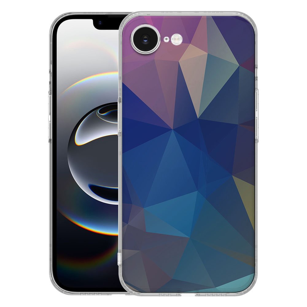 TPU Hoesje iPhone 16e - Polygon Dark Backcover in stijlvol ontwerp met optimale bescherming.