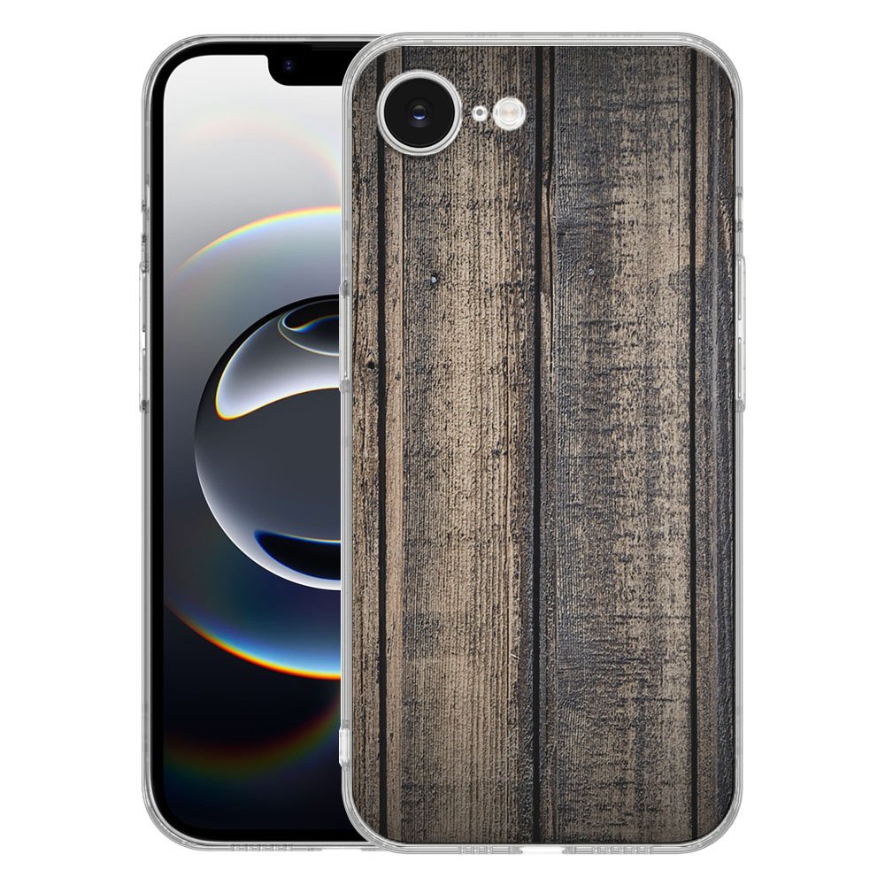 TPU Hoesje iPhone 16e - Steigerhout Backcover met steigerhout design voor optimale bescherming en stijl.