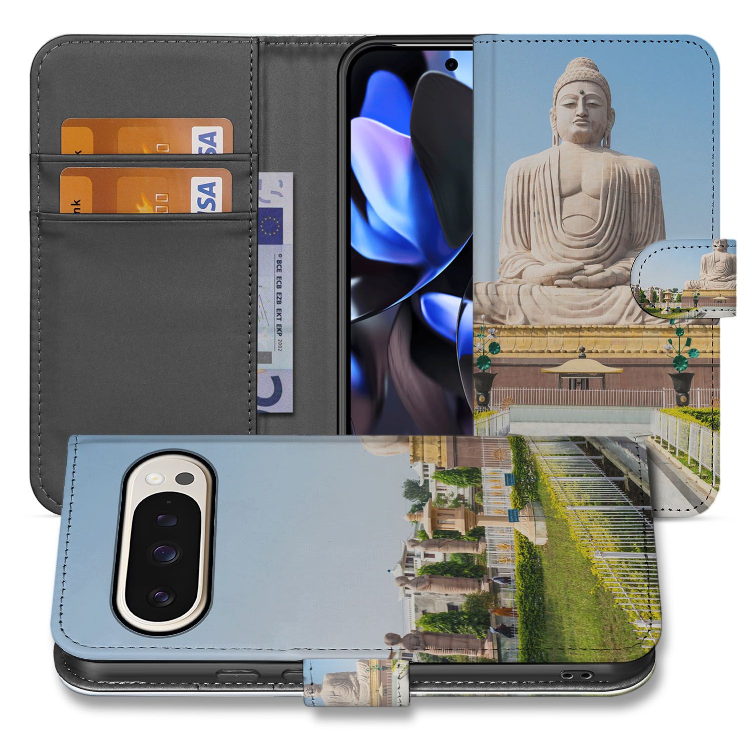 Google Pixel 10 Pro XL Telefoonhoesje Boeddha design Boeddha aanzicht voorzijde