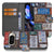 Google Pixel 10 Pro XL Stijlvol Bookcase Hoesje Voor Google Pixel 10 Pro XL Met Kentekenplaten Design voorkant zijde