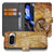 Book Case Google Pixel 10 Pro XL Kompas Design Cadeau Geel Oranje voorkant binnenkant kaart pockets kompas