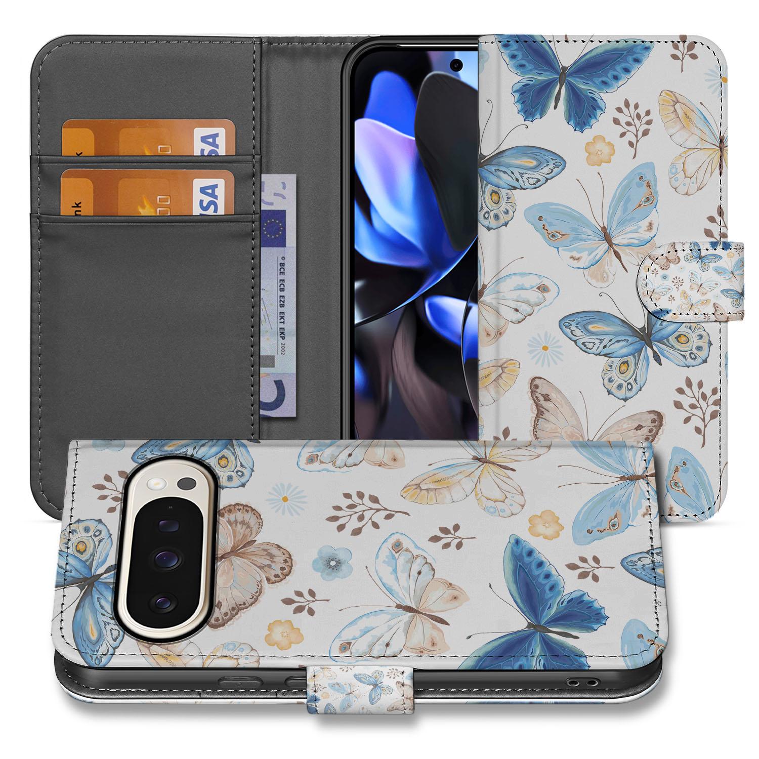 Vlinder Wallet Google Pixel 10 Pro XL Book Case boekhoes voorzijde uiterlijke uitstraling