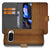Donker Hout Google Pixel 10 Pro Book Case portefeuille design bruin aanzicht