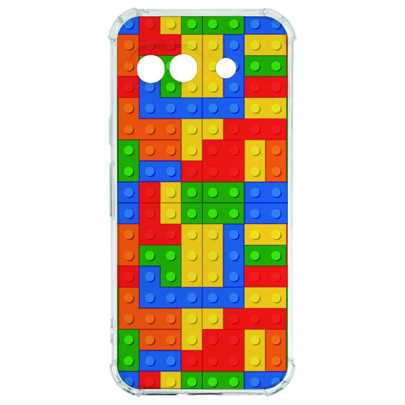 Google Pixel 9a Hoesje - Blokken TPU Antishock