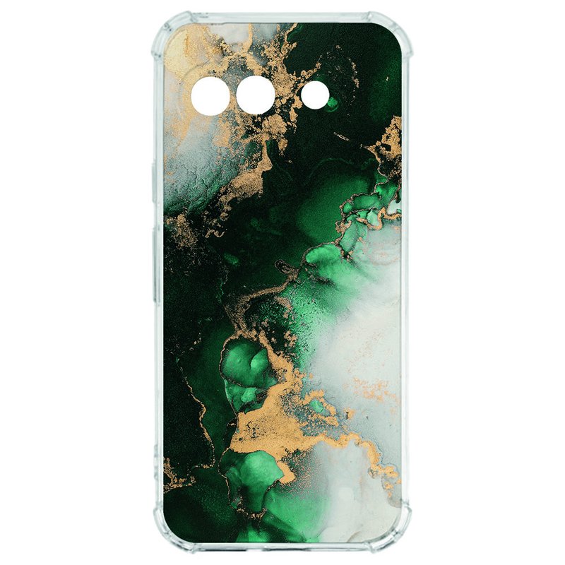 Google Pixel 9a Hoesje - Marmer Groen TPU Antishock