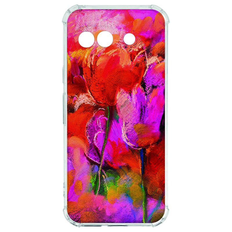 Google Pixel 9a Hoesje - Tulips TPU Antishock