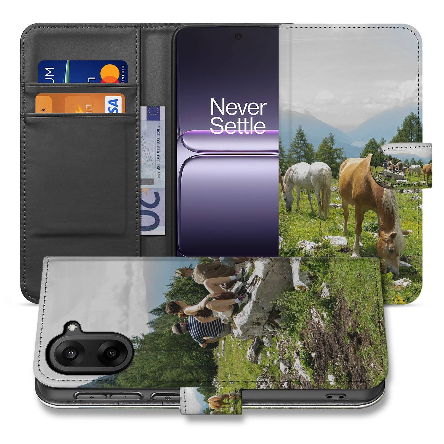 OnePlus Nord CE 5 Bookcase Hoesje Maken met Foto uniek design voorzijde achterzijde