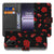 OnePlus Nord CE 5 Book Case Valentine design rozen hartjes aanzicht