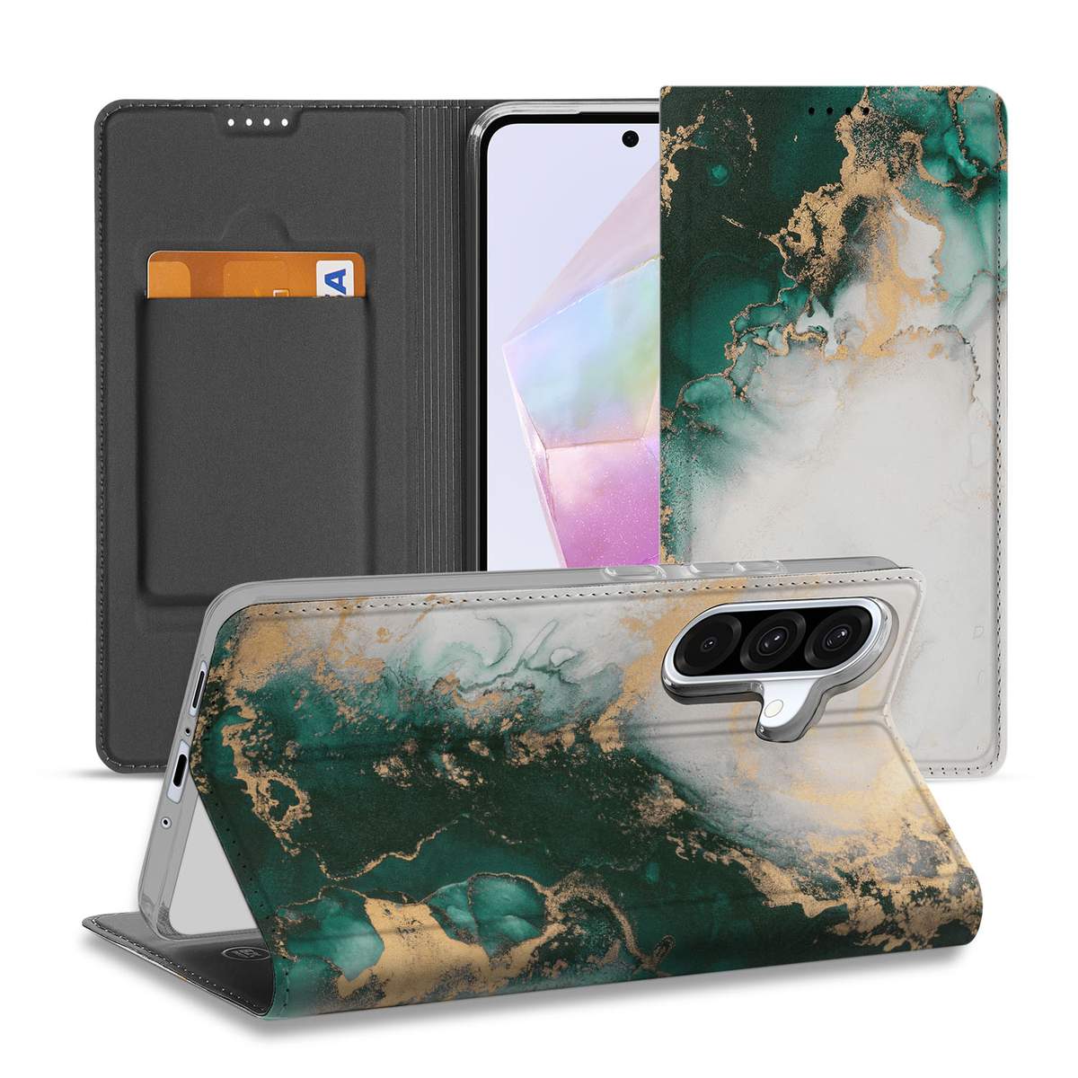 Samsung Galaxy A56 A36 Hoesje Marmer Groen positie 1