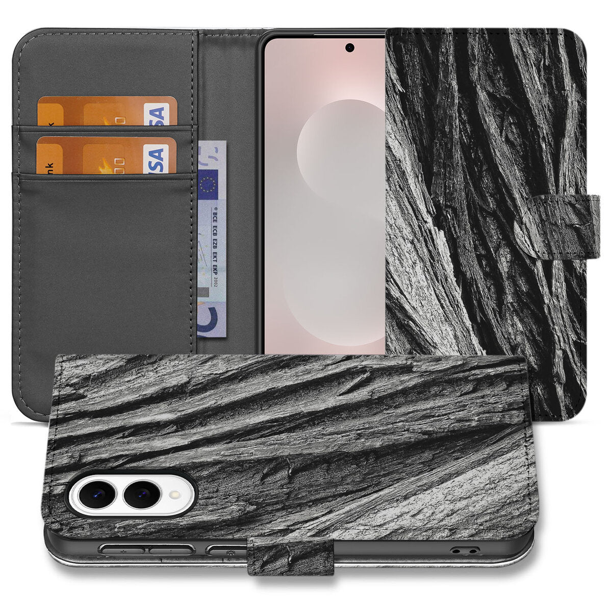 Book Style Case Samsung Galaxy S25 Edge Boomschors Grijs