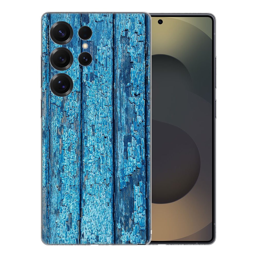 TPU Hoesje Samsung Galaxy S25 Ultra - Wood Blue Backcover