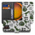 Samsung Galaxy Xcover 7 Pro Portemonnee Hoesje Dino Print voorkant binnenkant