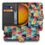Geruit Met 3 Pasjes Samsung Galaxy Xcover 7 Pro Book Case design kleurrijk patroon aanzicht